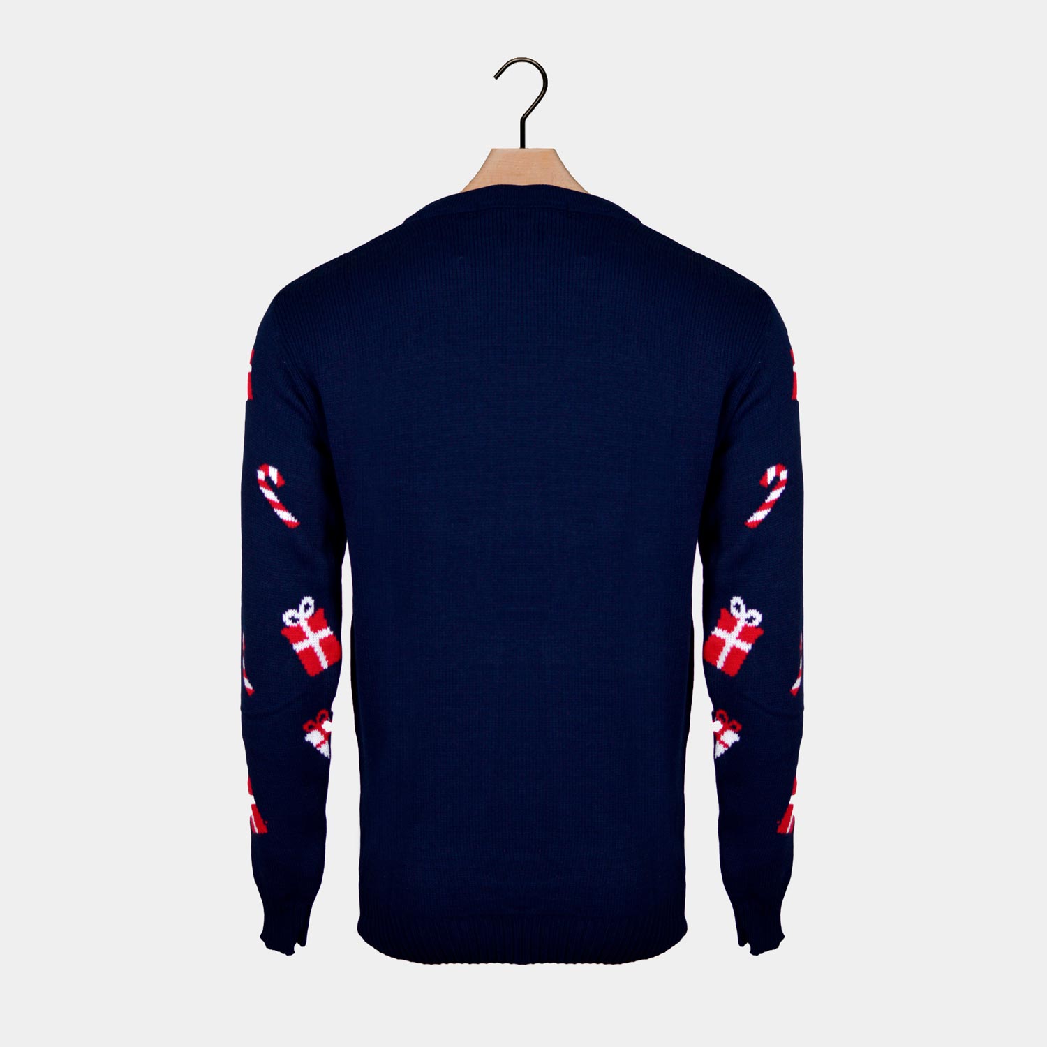 Maglione Natalizio Babbo Natale ed Elfo Blu
