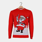 Maglione Natalizio con Babbo Natale e un Martini
