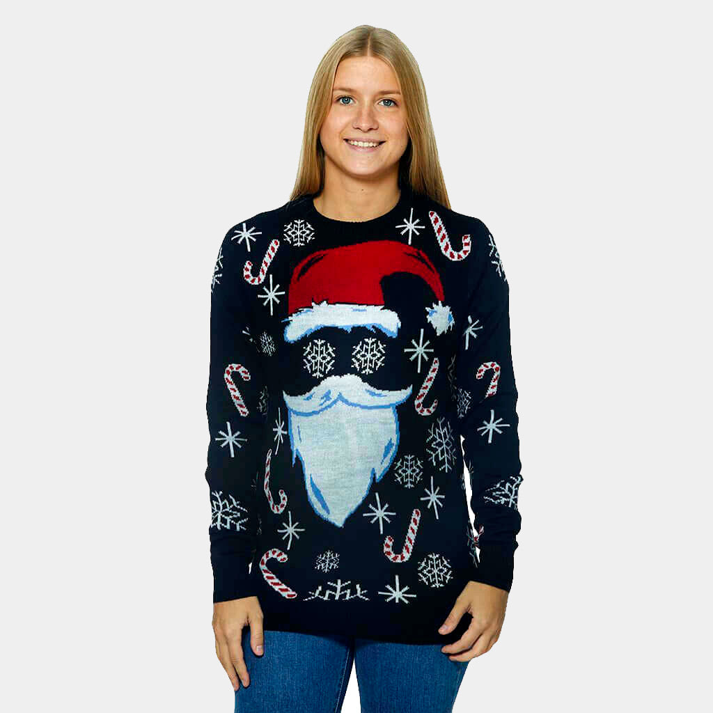 Maglione Natalizio Donna Babbo Natale Nero
