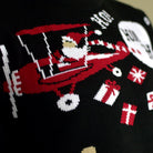 Maglione Natalizio con Babbo Natale e Renna in Cerca di Lavoro
