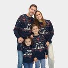 Maglione Natalizio da Bambini Blu Nativity Famiglia
