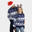 Maglione Natalizio Bambini Blu Polo Nord Donna e Uomo
