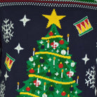 Maglione Natalizio per Bambini con Luci LED con Albero di Natale Blu 
