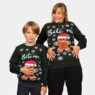 Maglione Natalizio Bite Me Pan di Zenzero Famiglia
