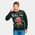 Maglione Natalizio Bite Me Pan di Zenzero Uomo
