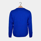 Maglione Natalizio Blu Renna Sorridente
