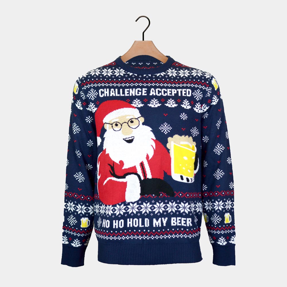 Maglione Natalizio 3D Coppia Beer Pocket 