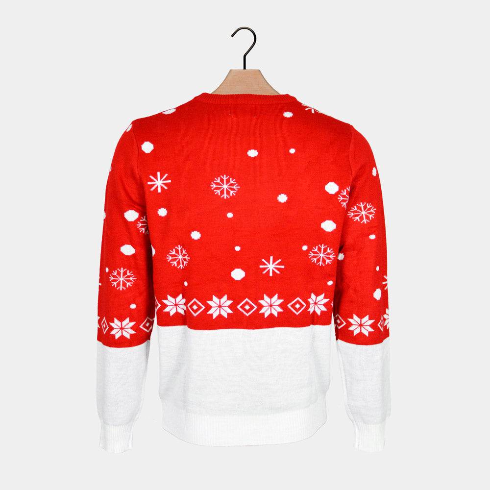 Maglione Natalizio Coppia Cotone Biologico Renna Sciarpa