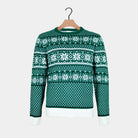 Maglione Natalizio di Coppia Classico Verde e Bianco Elegante