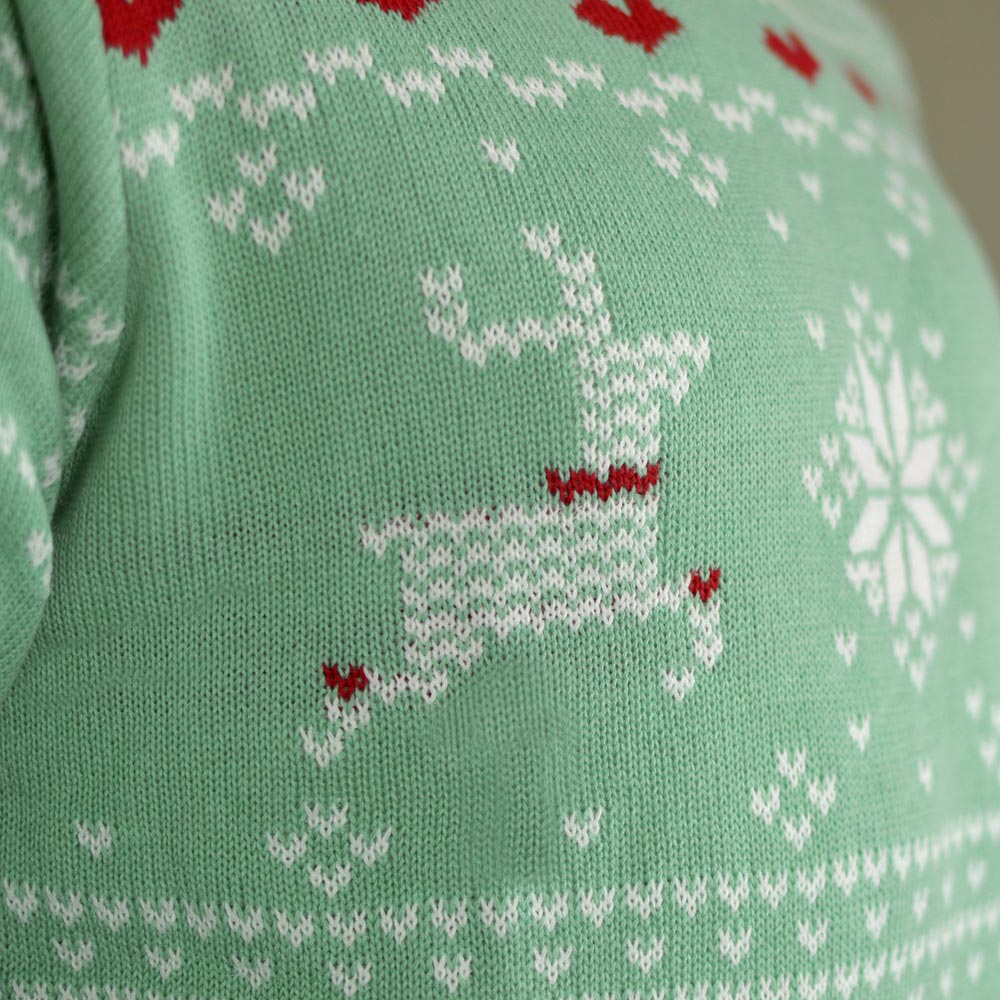 Sweet Christmas Maglione Natalizio di Coppia Verde 