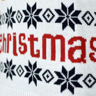 Maglione Natalizio Famiglia in Cotone Biologico Blu con Babbo Natale e Renna Rudolph