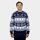 Maglione Natalizio da Donna Uomo Blu Polo Nord