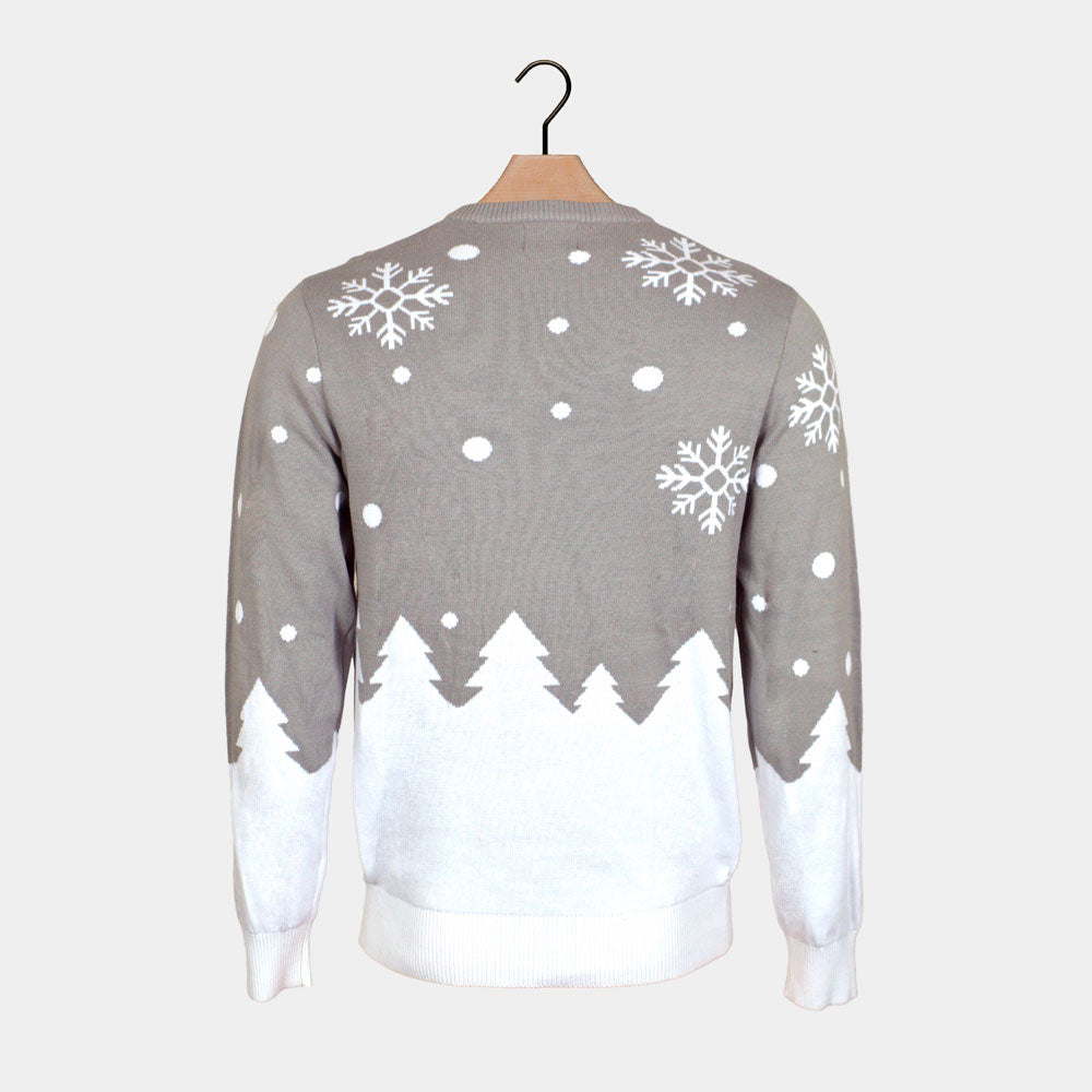Maglione Natalizio Donna Grigio con Renne Carine