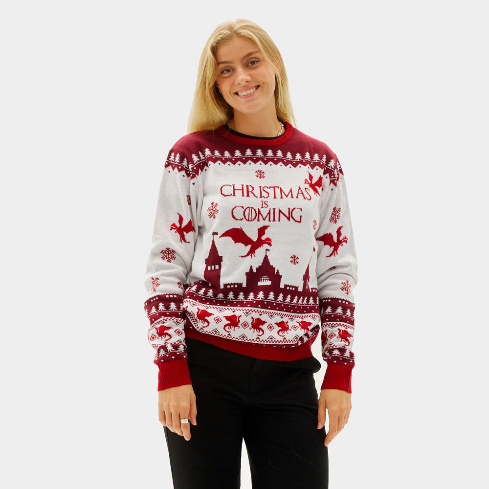 Maglione Natalizio Donna Christmas  Coming