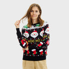 Maglione Natalizio da Donna in Cotone Biologico Babbo Natale Regali Pupazzi Neve

