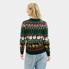 Maglione Natalizio Happy Holidays Donna Verde 