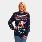 Maglione Natalizio da Donna Merry Christmas and Happy New Year
