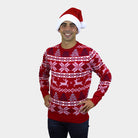 Maglione Natalizio da Donna Rosso Classico Stelle Polari Uomo