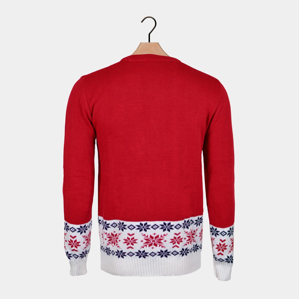 
Maglione Natalizio da Donna Uomo Rosso Renna e Neve

