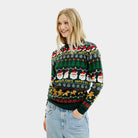Maglione Natalizio Donna Verde Happy Holidays