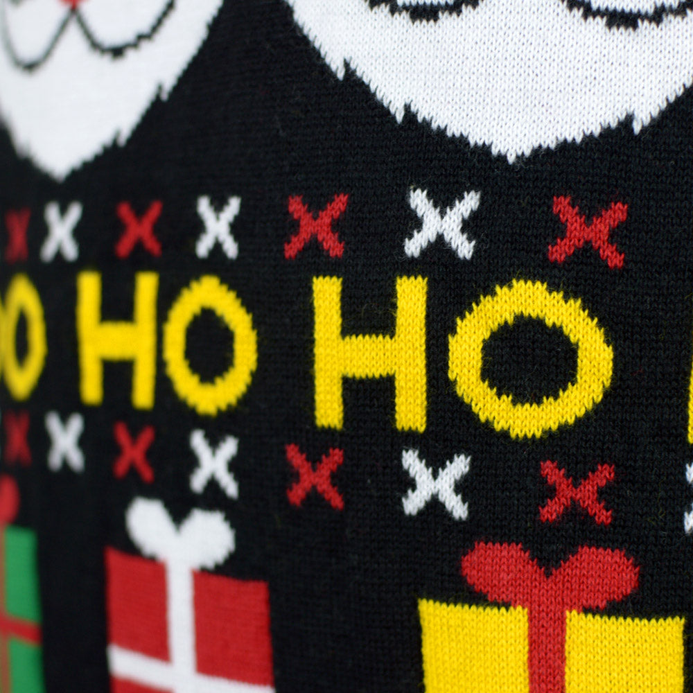 Maglione Natalizio per la Famiglia Cotone Biologico Babbo Natale Pupazzi di Neve Regali 