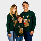 Maglione Natalizio Famiglia Sorridente Verde
