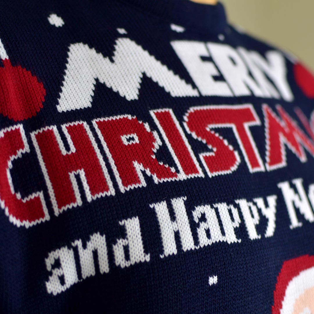 Maglione Natalizio Merry Christmas Happy New Year