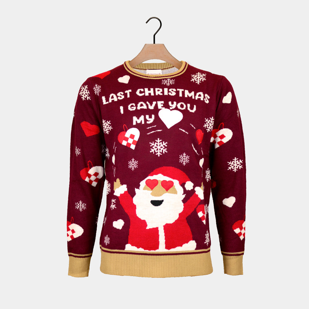 Maglione Natalizio da Uomo Last I Gave You My Heart Christmas 