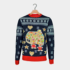 Maglione Natalizio con Luci LED Casa di Pan di Zenzero per Bambini