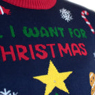 Maglione Natalizio Coppia Luci LED Cibo Natalizio
