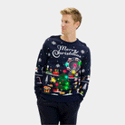 Maglione Natalizio Uomo Luci LED Fiera di Natale