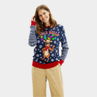 Maglione Natalizio Donna con Luci LED Jingle Bells
