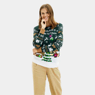 Maglione Natalizio con Luci LED Donna Santa is Coming to Town