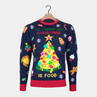 Maglione Natalizio  con Luci LED da Uomo Cibo Natalizio
