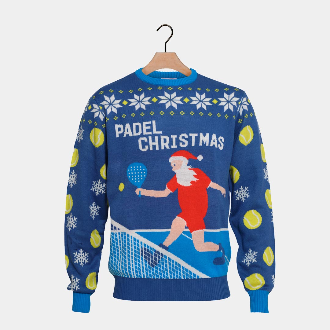 Maglione Natalizio Padel Christmas Blu
