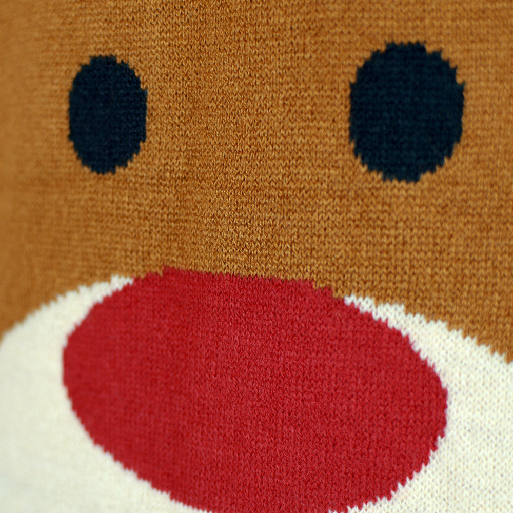 Maglione Natalizio  Renna Rudolph Rosso