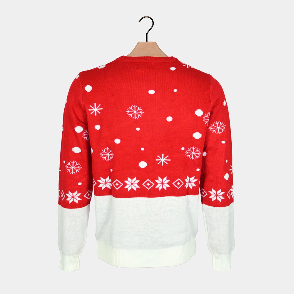 Maglione Natalizio Famiglia con Renna Sciarpa