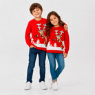 Maglione Natalizio Rosso con Renna e Birra Bambini
