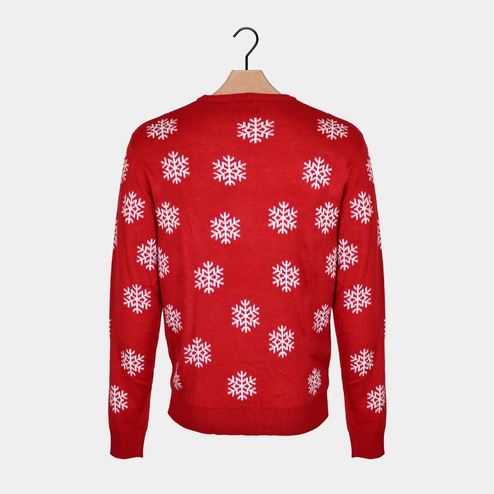 Maglione Natalizio  Rosso con Renna Rudolph