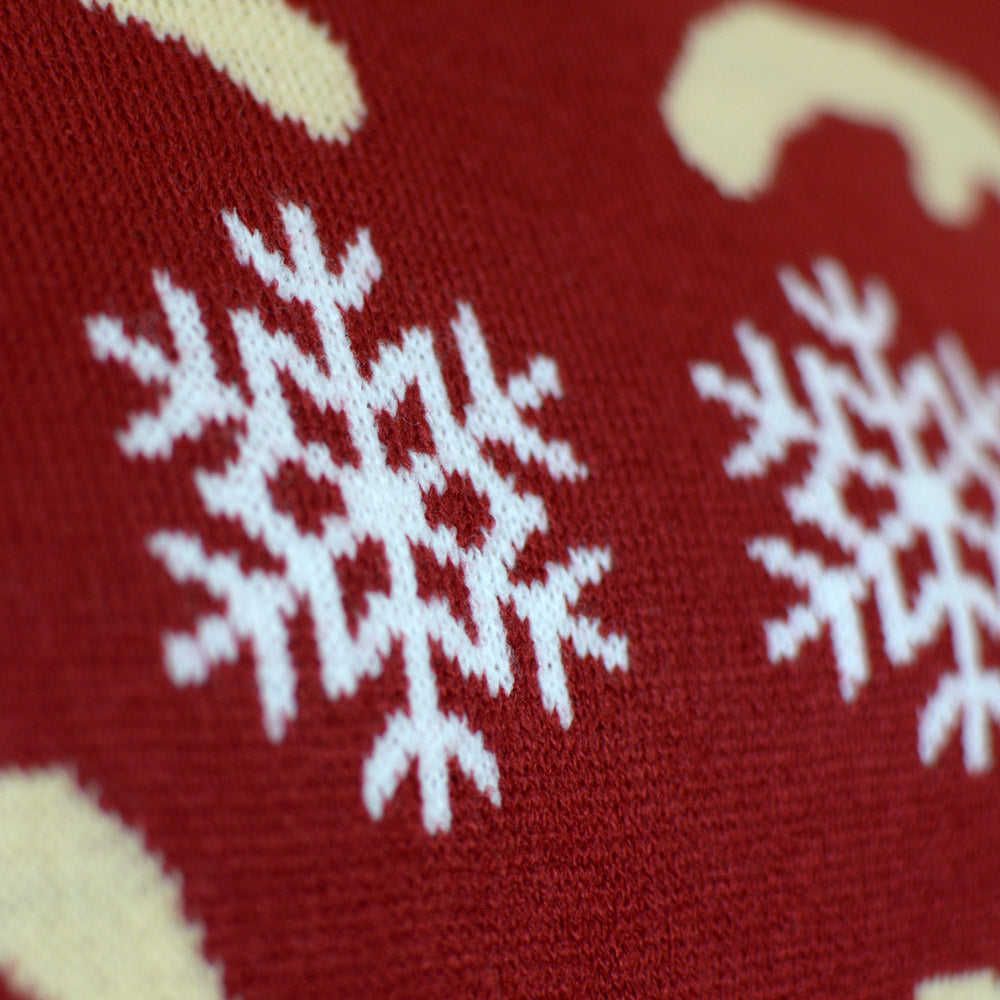 Maglione Natalizio Rosso con Renna Rudolph 
