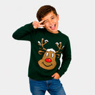 Maglione Natalizio Sorridente Verde Bambino
