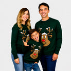 Maglione Natalizio Sorridente Verde Famiglia