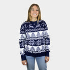 Maglione Natalizio da Uomo e Donna Blu Polo Nord