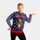 Maglione Natalizio Uomo di Coppia con Luci LED Jingle Bells