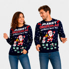Maglione Natalizio da Uomo Coppia Merry Christmas and Happy New Year
