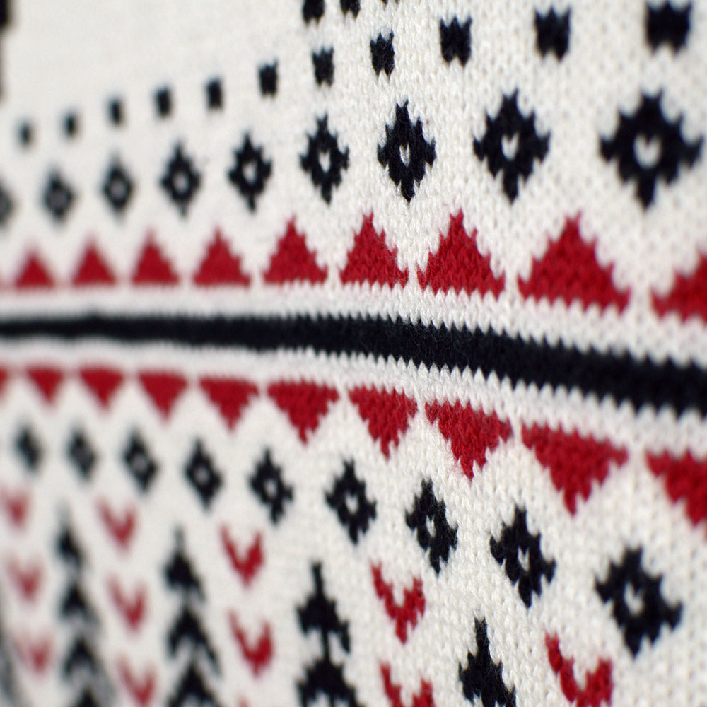 Maglione Natalizio Uomo Beige Cotone Biologico Collo Alto Elegante 