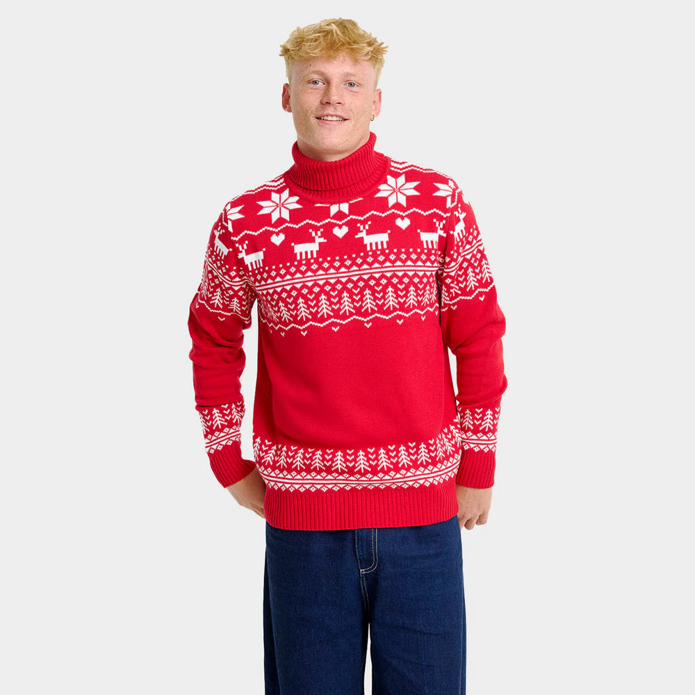 Maglione Natalizio da Uomo in Cotone Biologico a Collo Alto Greenlandish
