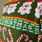 Maglione Natalizio Verde Babbo Natale e Regali
