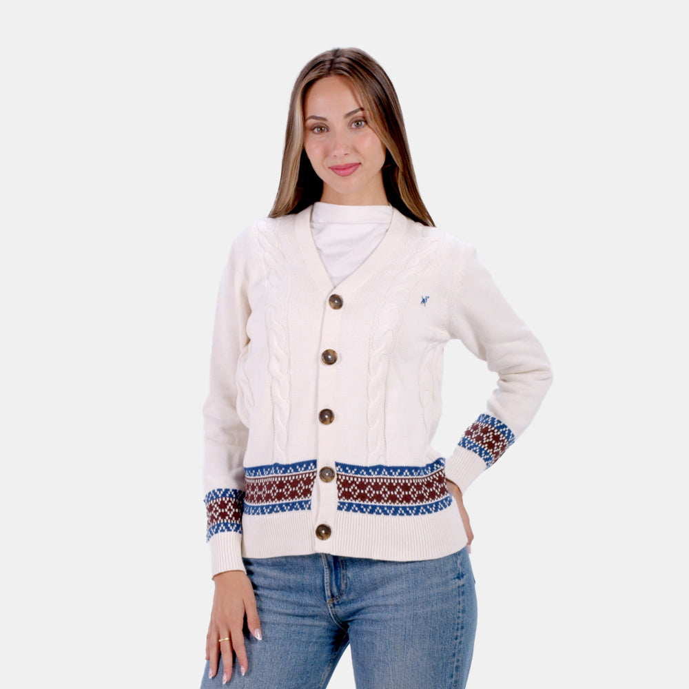Maglione da Uomo Donna Cardigan in Cotone Biologico Renne
