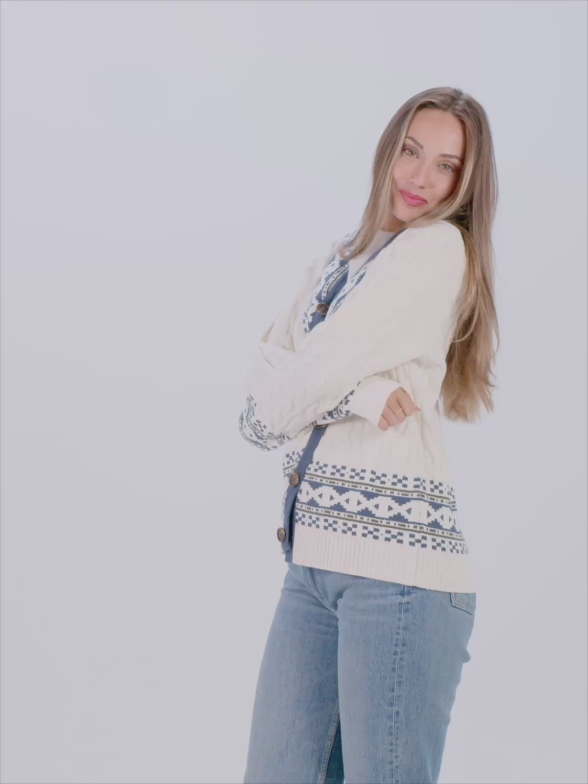 Maglione da Donna uomo Cardigan in Cotone Biologico Cottage
